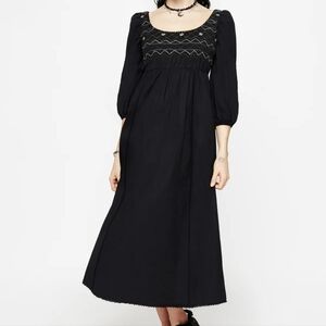 Disturbia Larissa Hand Embroidered Smocked Midaxi Dress